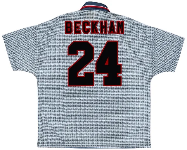Umbro 1995-96 Manchester United Away Shirt Beckham #24 (XXL)