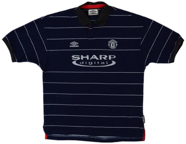 Umbro 1999-00 Manchester United Away Shirt - 9/10 - (XL.Boys)