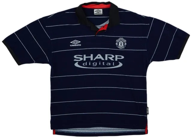 Umbro 1999-00 Manchester United Away Shirt - 9/10 - (XL.Boys)