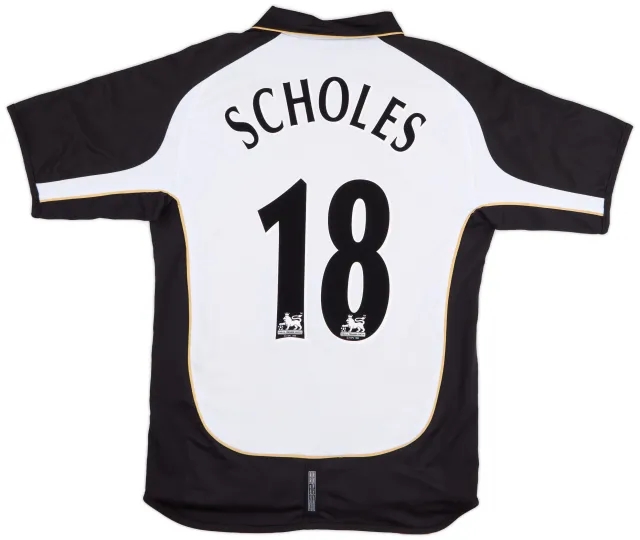 Umbro 2001-02 Manchester United Centenary Away/Third Shirt Scholes #18 - 5/10 - (M)