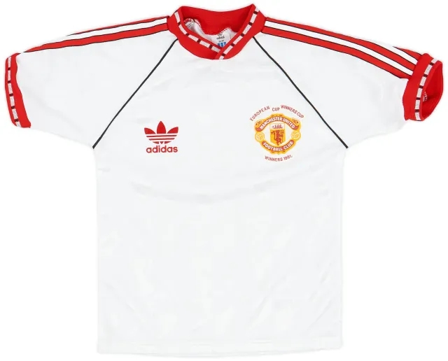 adidas 1991 Manchester United ECWC Shirt - 8/10 - (M.Boys)