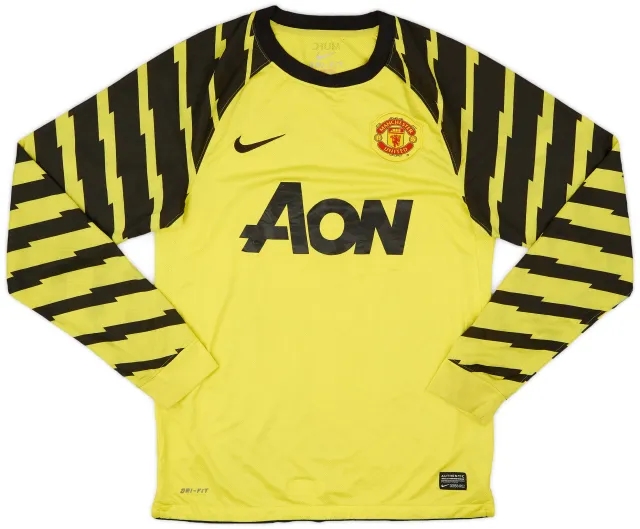Nike 2010-11 Manchester United Yellow GK Shirt - 7/10 - (S)