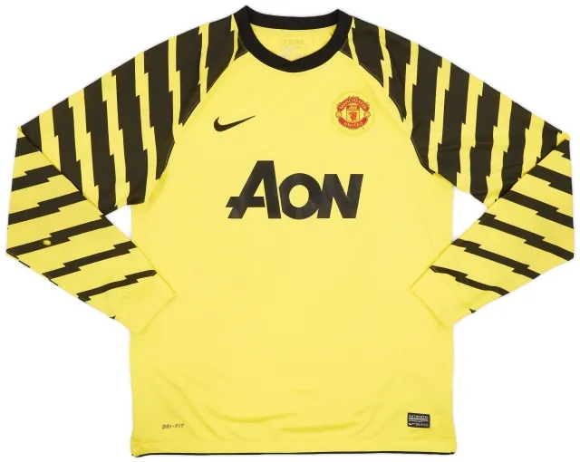 Nike 2010-11 Manchester United Yellow GK Shirt - 8/10 - (L)