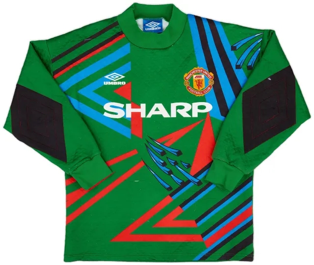 Umbro 1992-93 Manchester United GK Shirt #1 (Schmeichel) - 8/10 - (S)