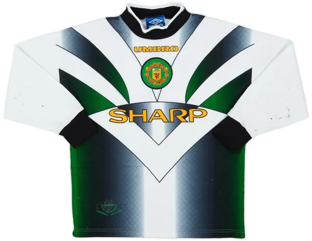 Umbro 1996-97 Manchester United White GK Shirt - 6/10 - (Y)