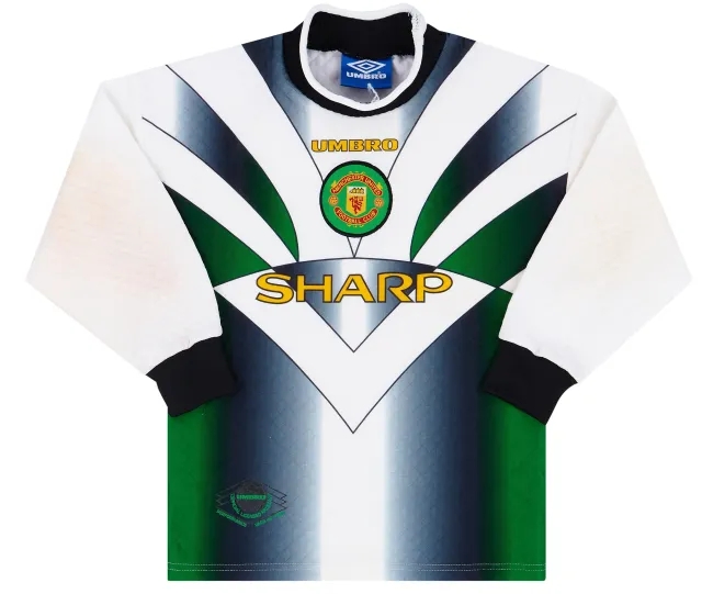 Umbro 1996-97 Manchester United White GK Shirt - 9/10 - (L.Boys)