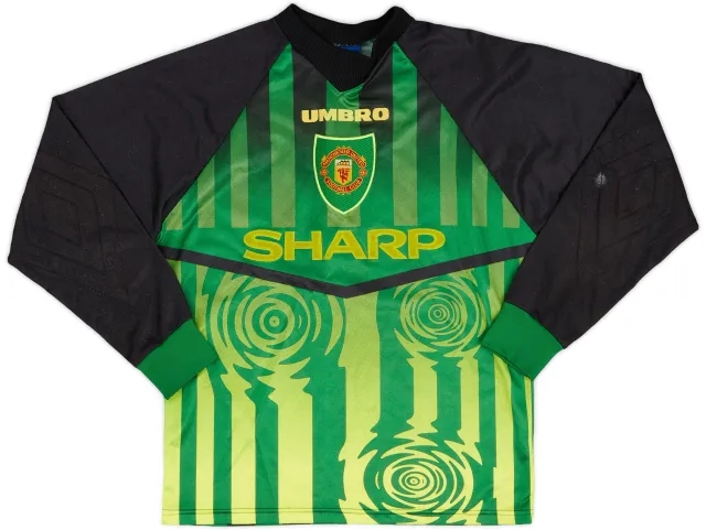 Umbro 1997-98 Manchester United Green GK Shirt - 8/10 - (Y)