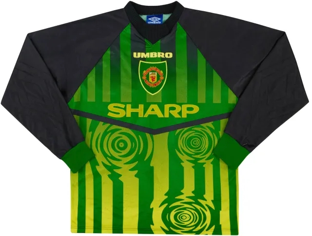 Umbro 1997-98 Manchester United Green GK Shirt - 6/10 - (Y)