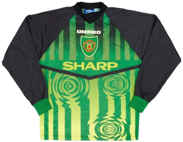 Umbro 1997-98 Manchester United Green GK Shirt - 8/10 - (Y)