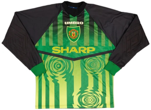 Umbro 1997-98 Manchester United Green GK Shirt - 8/10 - (Y)