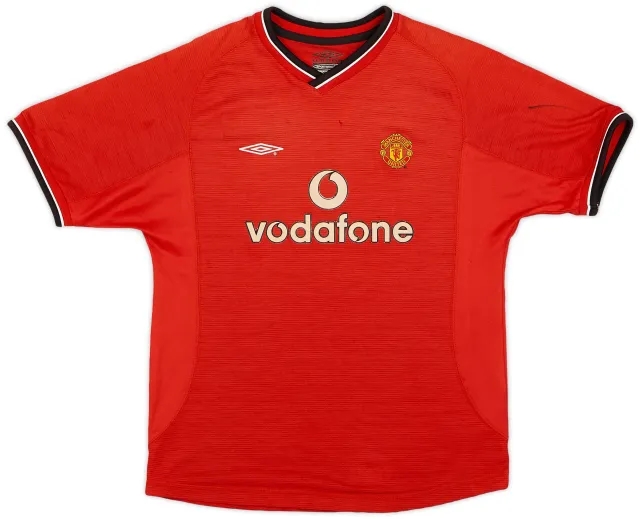 Umbro 2000-02 Manchester United Home Shirt - 8/10 - (L.Boys)