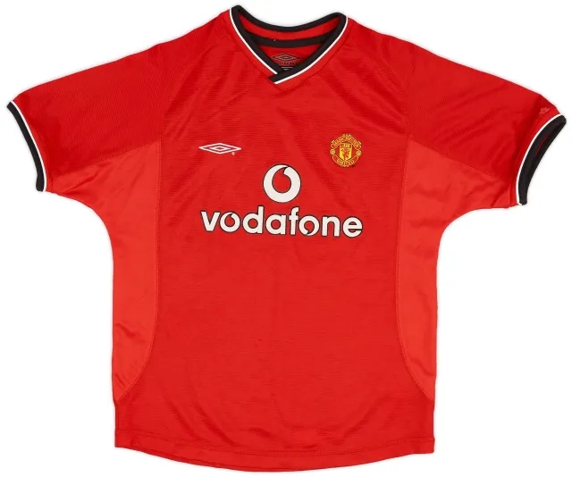 Umbro 2000-02 Manchester United Home Shirt - 9/10 - (M.Boys)