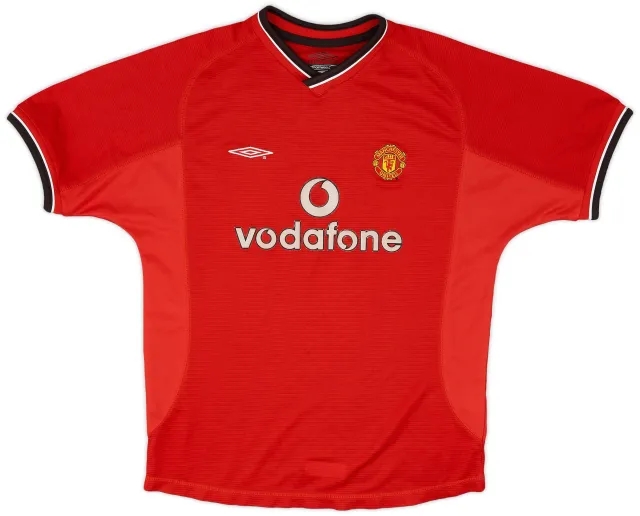 Umbro 2000-02 Manchester United Home Shirt - 8/10 - (L.Boys)