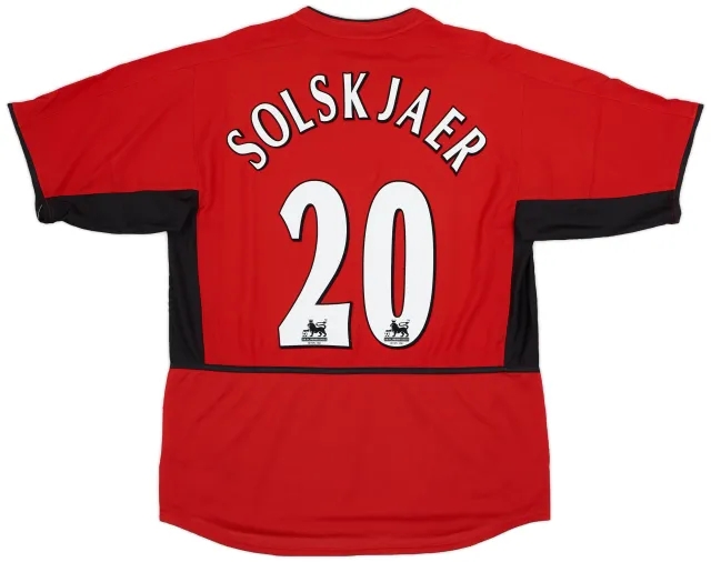 Nike 2002-04 Manchester United Home Shirt Solskjaer #20 (L)