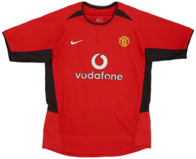 Nike 2002-04 Manchester United Home Shirt - 7/10 - (L.Boys)