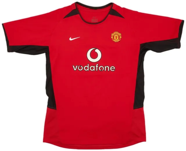 Nike 2002-04 Manchester United Home Shirt - 8/10 - (XL.Boys)