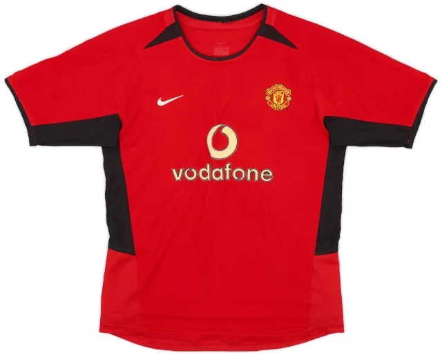 Nike 2002-04 Manchester United Home Shirt - 7/10 - (L.Boys)