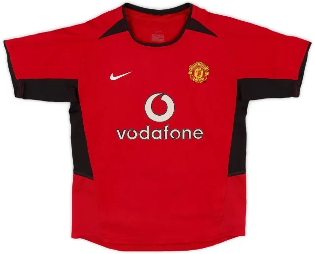 Nike 2002-04 Manchester United Home Shirt - 8/10 - (S.Boys)