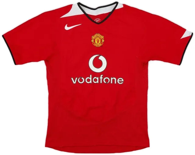 Nike 2004-06 Manchester United Home Shirt - 9/10 - (M.Boys)