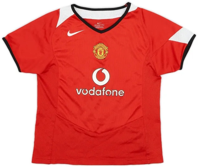 Nike 2004-06 Manchester United Home Shirt - 7/10 - (6-7 Years)