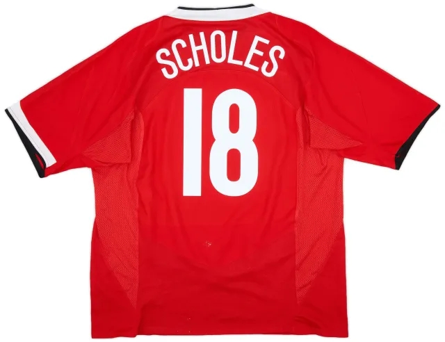 Nike 2004-06 Manchester United Home Shirt Scholes #18 - 6/10 - (XXL)