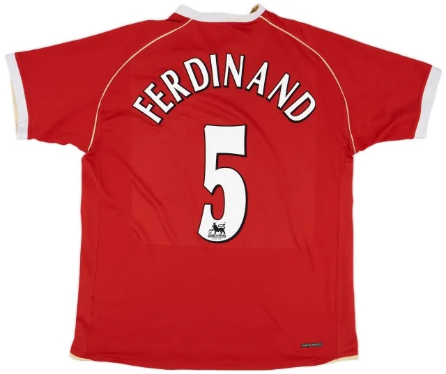 Nike 2006-07 Manchester United Home Shirt Ferdinand #5 - 6/10 - (XL)