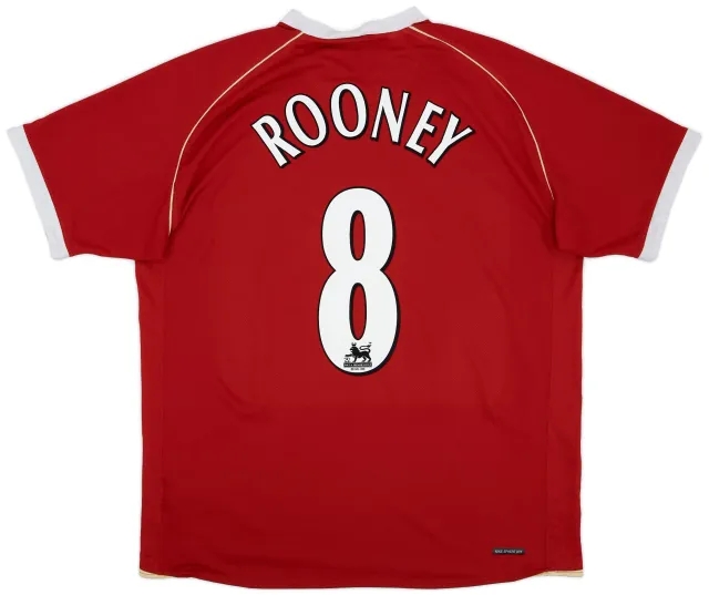 Nike 2006-07 Manchester United Home Shirt Rooney #8 - 6/10 - (XL)