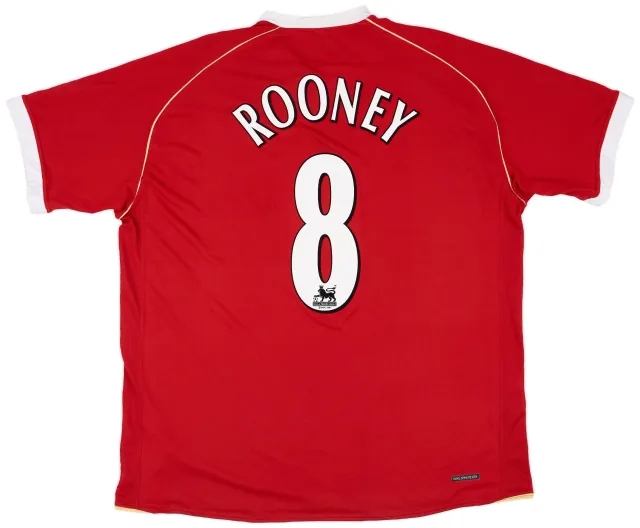 Nike 2006-07 Manchester United Home Shirt Rooney #8 - 7/10 - (XXL)
