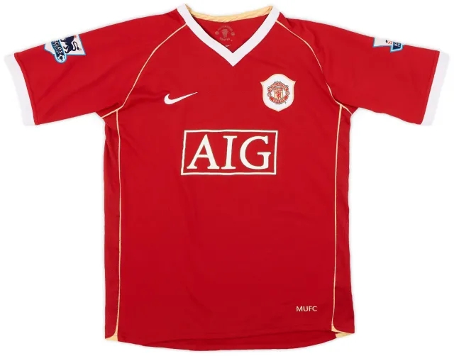 Nike 2006-07 Manchester United Home Shirt - 8/10 - (XL.Boys)