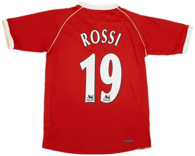 Nike 2006-07 Manchester United Home Shirt Rossi #19 - 8/10 - (XL.Boys)