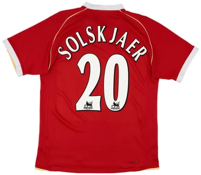 Nike 2006-07 Manchester United Home Shirt Solskjaer #20 - 5/10 - (M)