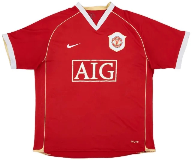Nike 2006-07 Manchester United Home Shirt - 4/10 - (XL)