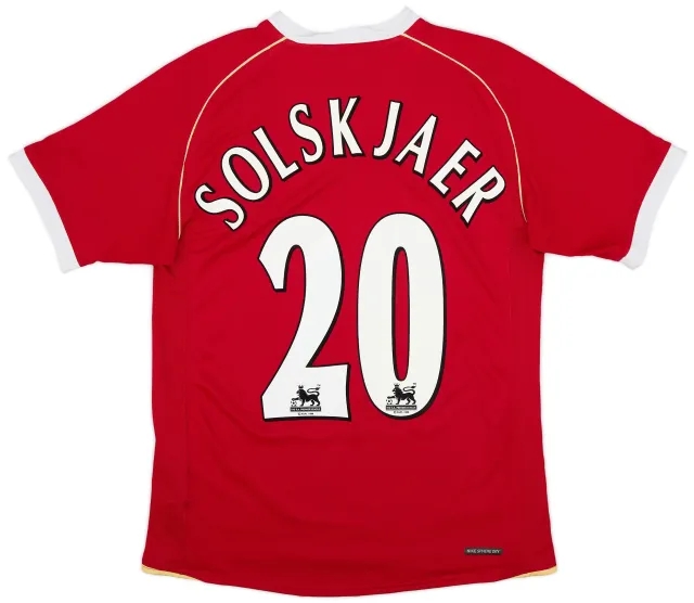 Nike 2006-07 Manchester United Home Shirt Solsjkaer #20 - 8/10 - (S)
