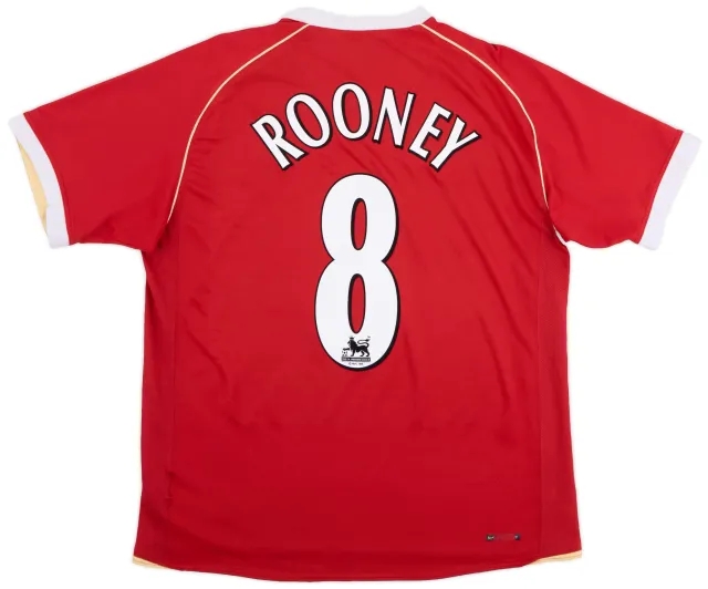 Nike 2006-07 Manchester United Home Shirt Rooney #8 - 6/10 - (L)