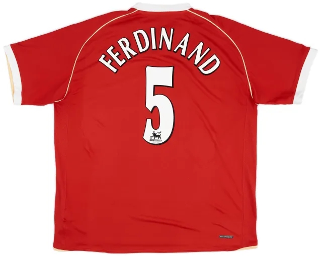 Nike 2006-07 Manchester United Home Shirt Ferdinand #5 - 8/10 - (XXL)