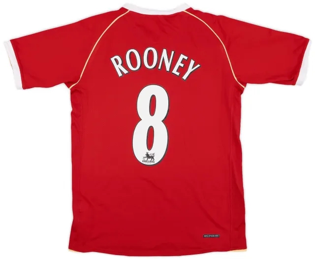 Nike 2006-07 Manchester United Home Shirt Rooney #8 - 7/10 - (XL.Boys)