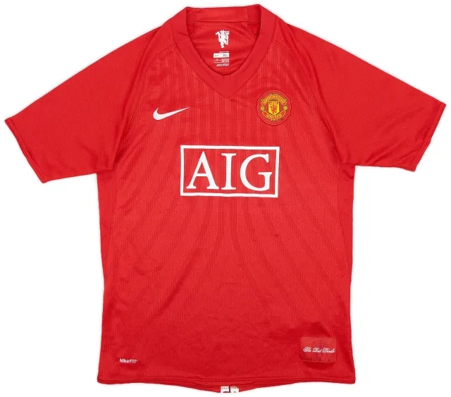 Nike 2007-09 Manchester United Home Shirt - 5/10 - (XL.Boys)