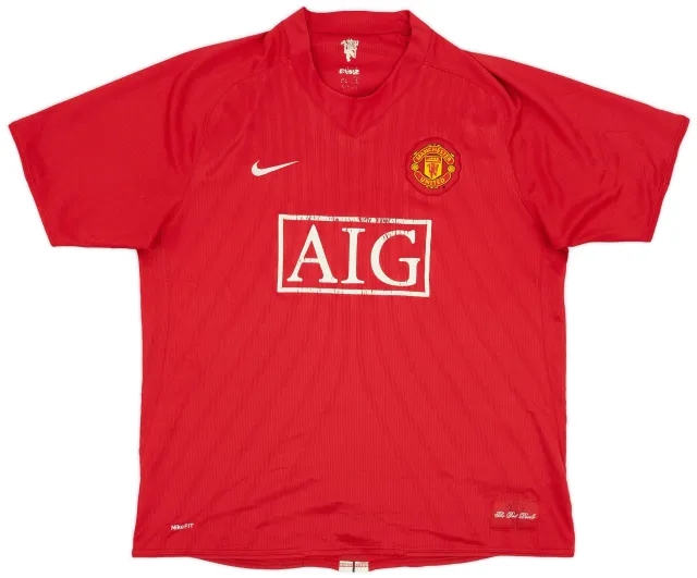 Nike 2007-09 Manchester United Home Shirt - 5/10 - (XL)