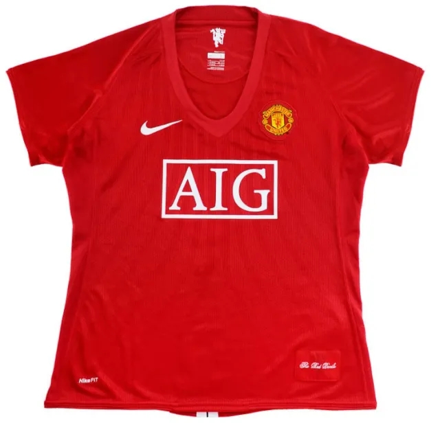 Nike 2007-09 Manchester United Home Shirt - 8/10 - Women's (XL)