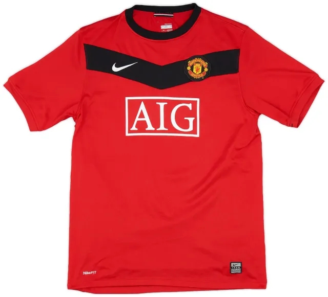 Nike 2009-10 Manchester United Home Shirt - 8/10 - (XL.Boys)