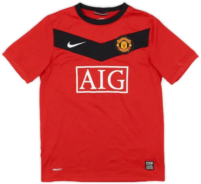 Nike 2009-10 Manchester United Home Shirt - 7/10 - (M.Boys)