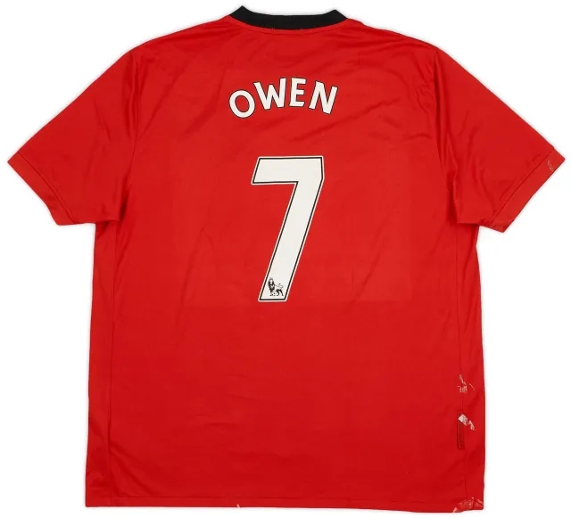 Nike 2009-10 Manchester United Home Shirt Owen #7 - 6/10 - (XL)