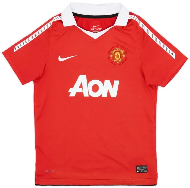 Nike 2010-11 Manchester United Home Shirt - 7/10 - (M.Boys)