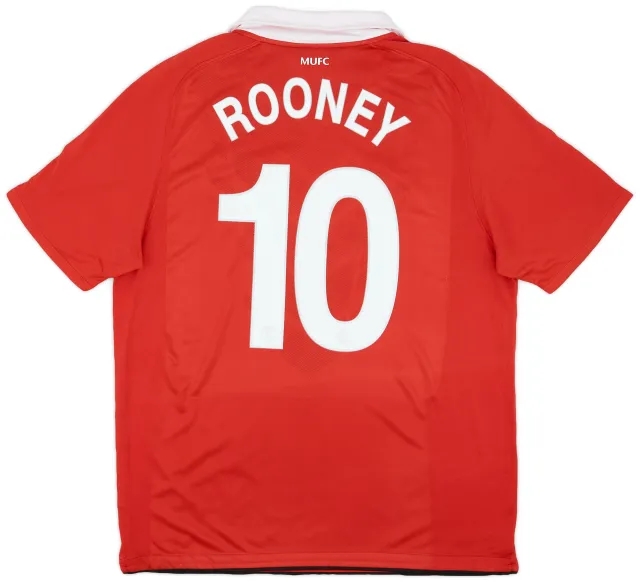 Nike 2010-11 Manchester United Home Shirt Rooney #10 - 6/10 - (L.Boys)