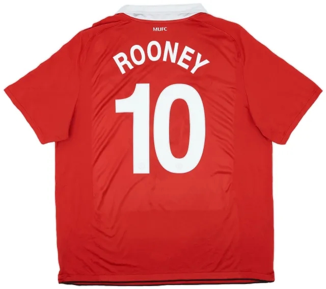 Nike 2010-11 Manchester United Home Shirt Rooney #10 - 6/10 - (XXL)