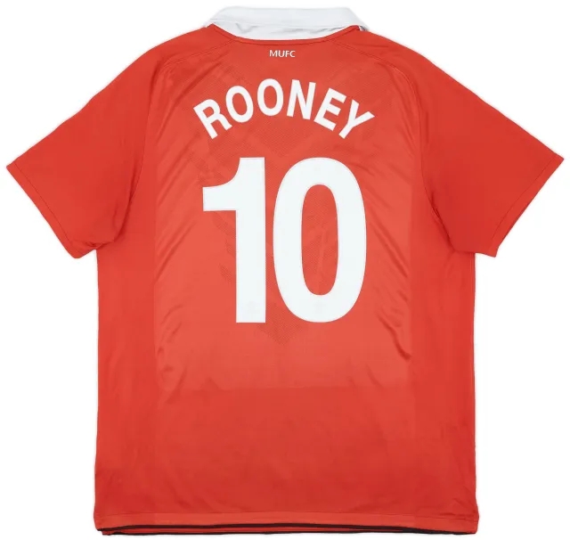 Nike 2010-11 Manchester United Home Shirt Rooney #10 - 5/10 - (XL)