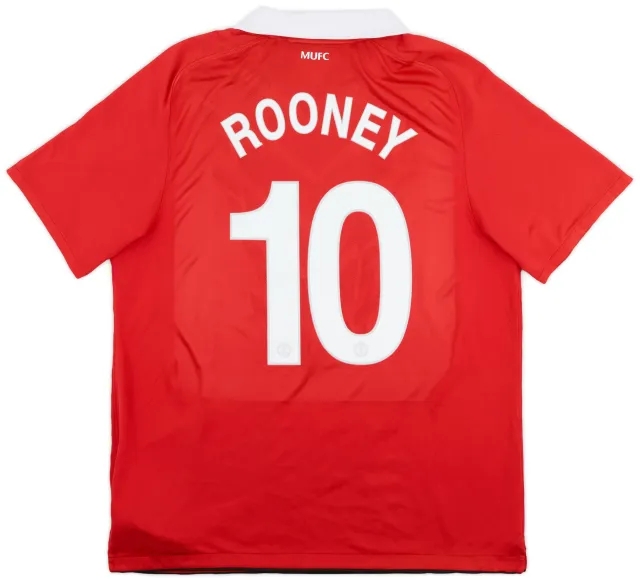 Nike 2010-11 Manchester United Home Shirt Rooney #10 - 5/10 - (XL)