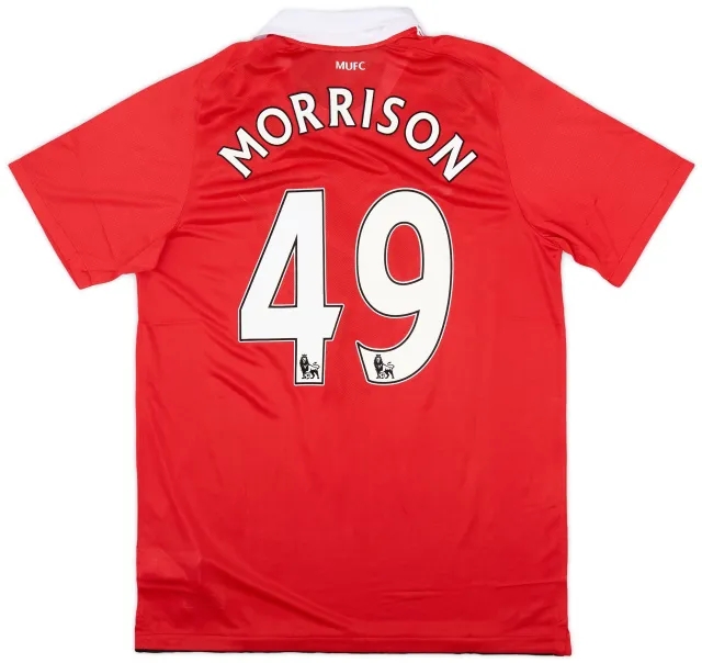 Nike 2010-11 Manchester United Home Shirt Morrison #49 (L)
