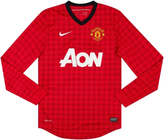 Nike 2012-13 Manchester United Home L/S Shirt - 5/10 - (S)