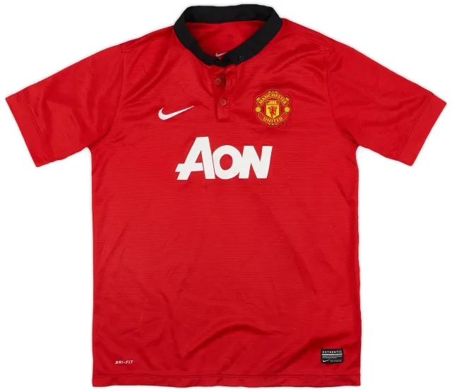 Nike 2013-14 Manchester United Home Shirt - 6/10 - (XL.Boys)